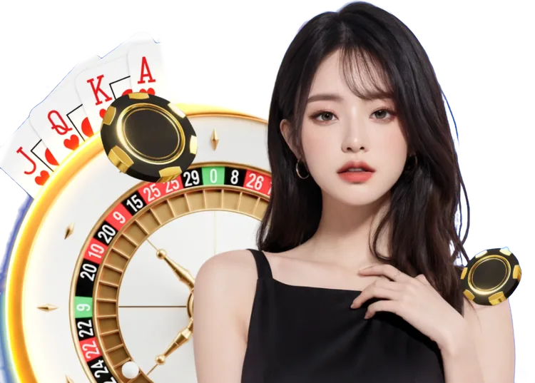 KK8 live casino artwork with a dealer and roulette wheel