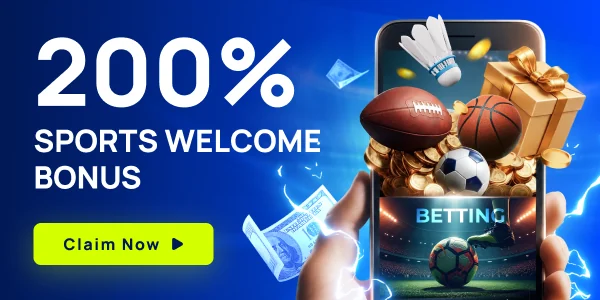 KK8 promotion banner: 200% Sports Welcome Bonus