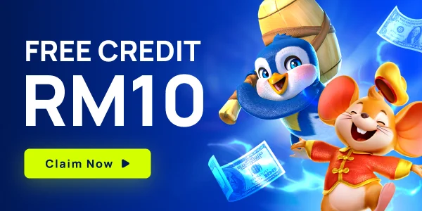 KK8 promotion banner: Free Credit RM10
